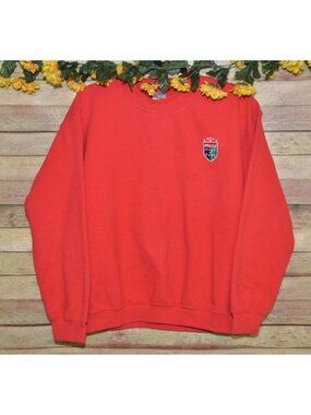 World Golf Hall of Fame Embroidered Logo Red Sweatshirt Size M Golf Enthusiasts